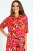 Oversized Printed Shirt - Pink/Orange sold by Edgars