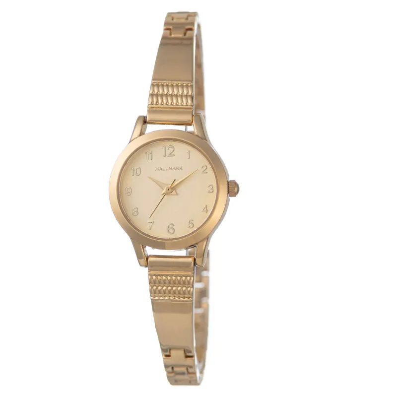 Ladies Round Gold Solid Bangle Champagne Dial Watch sold by Edgars