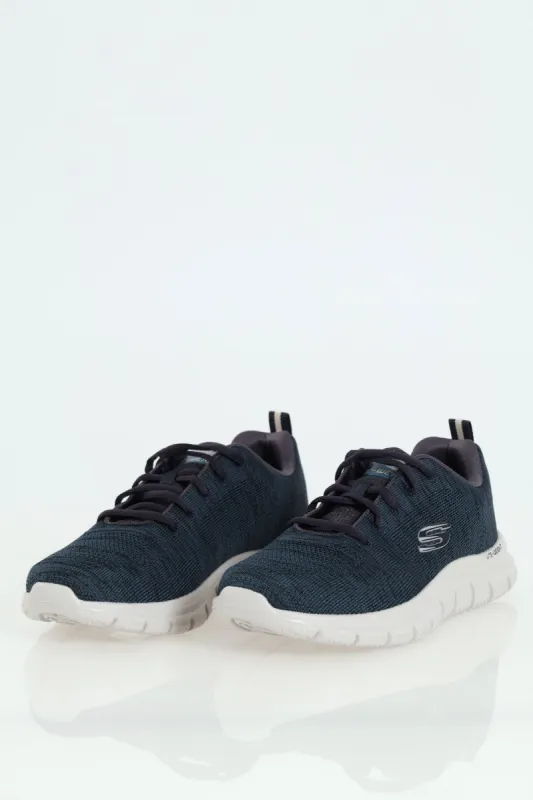 Track Lace Up Trainer - Navy sold by Edgars