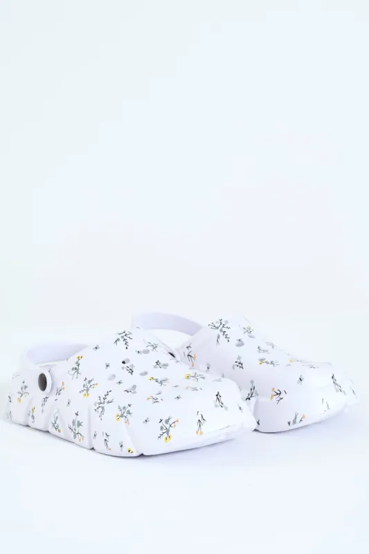 Printed Eva Clog - White (Vicky Check) sold by Edgars