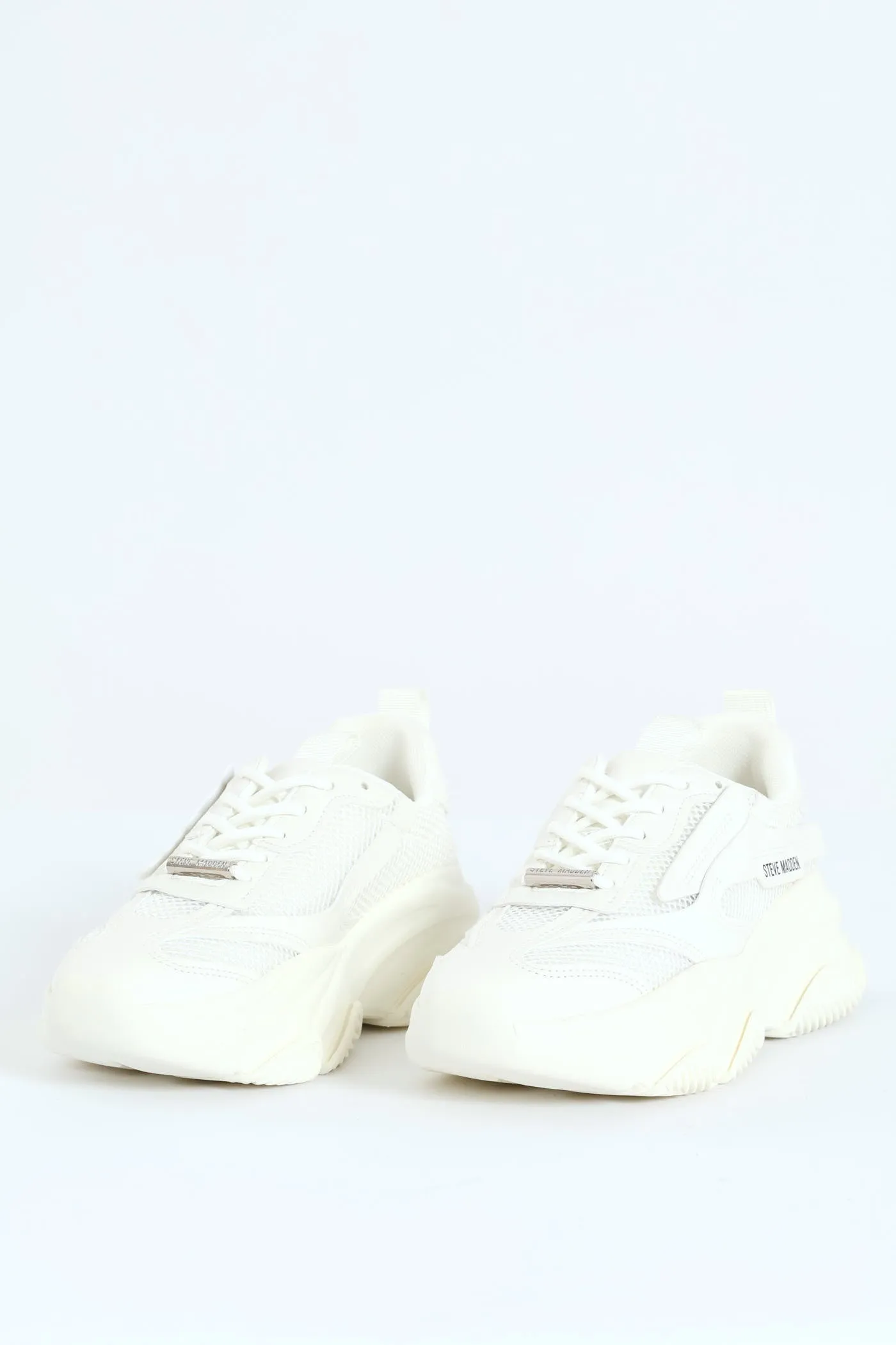 Possession Lace Up Chunky Sportie Sneaker - White sold by Edgars