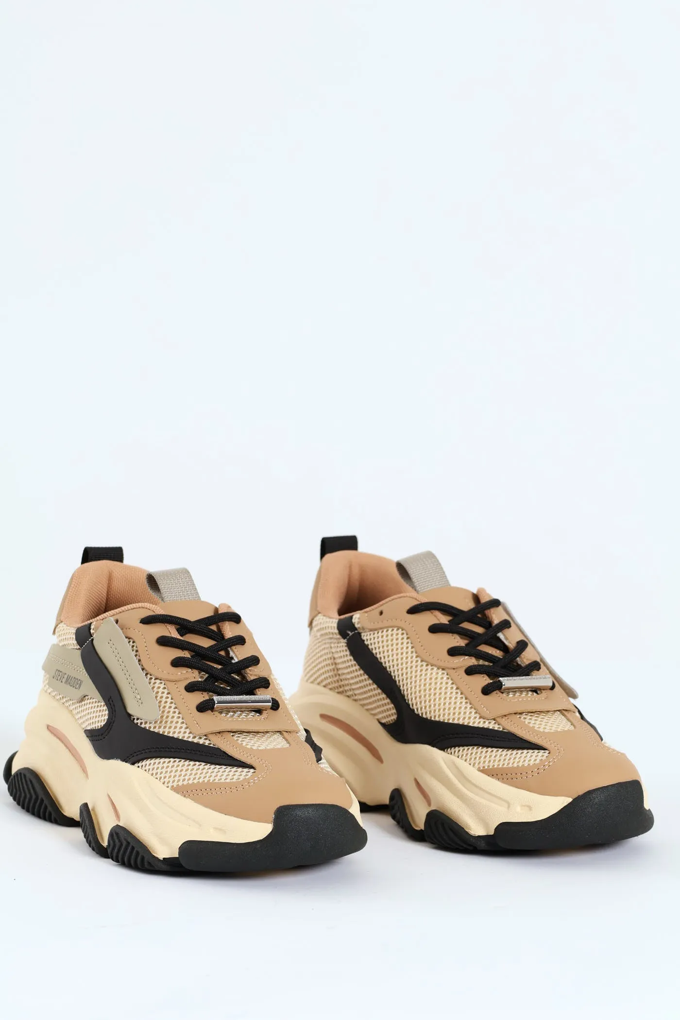 Possession Lace Up Chunky Sportie Sneaker - Khaki sold by Edgars