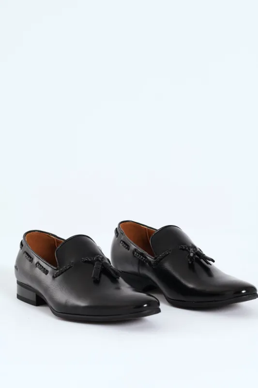 Braided Tassel Slip On - Black sold by Edgars