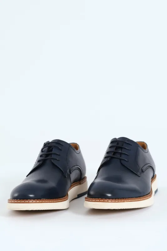 Gibson Smart Casual Lace Up Derby Shoe - Navy/White sold by Edgars 