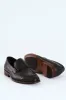 Circle Pony Trim Penny Loafer - Black sold by Edgars