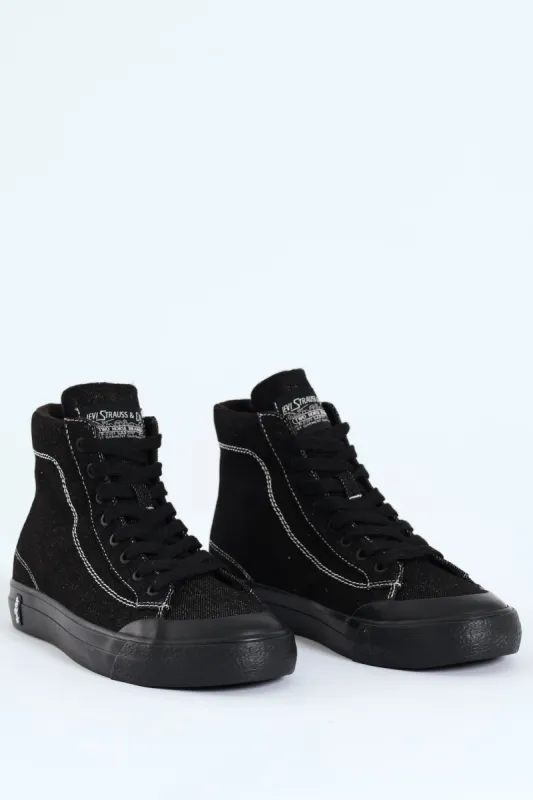 LS2 Mid Contrast Stitch Lace Up Sneaker - Black sold by Edgars