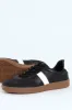 Impalla Gum Sole Flat Sneaker - Black/White sold by Edgars 