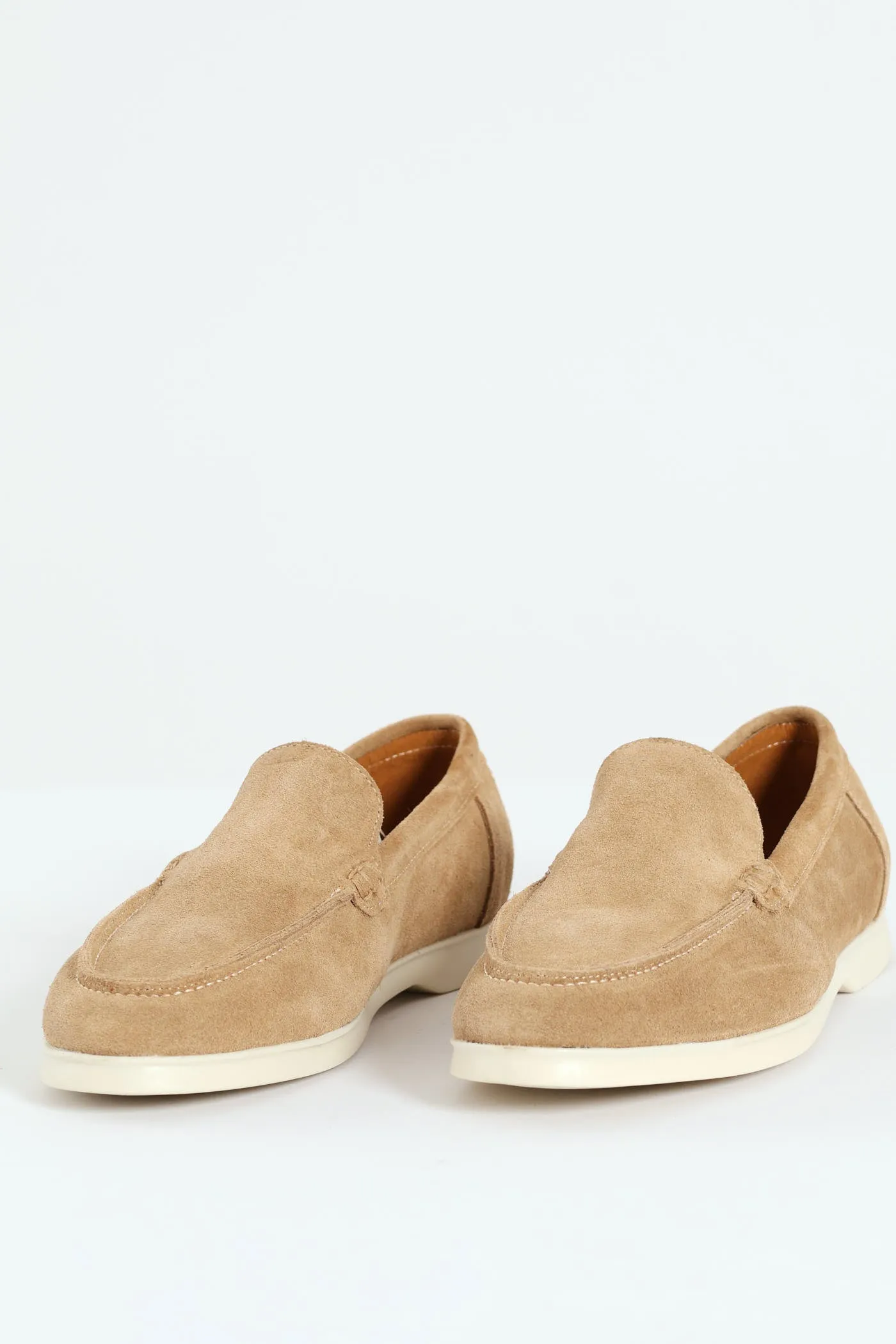 Suede Slip On Loafer - Stone sold by Edgars
