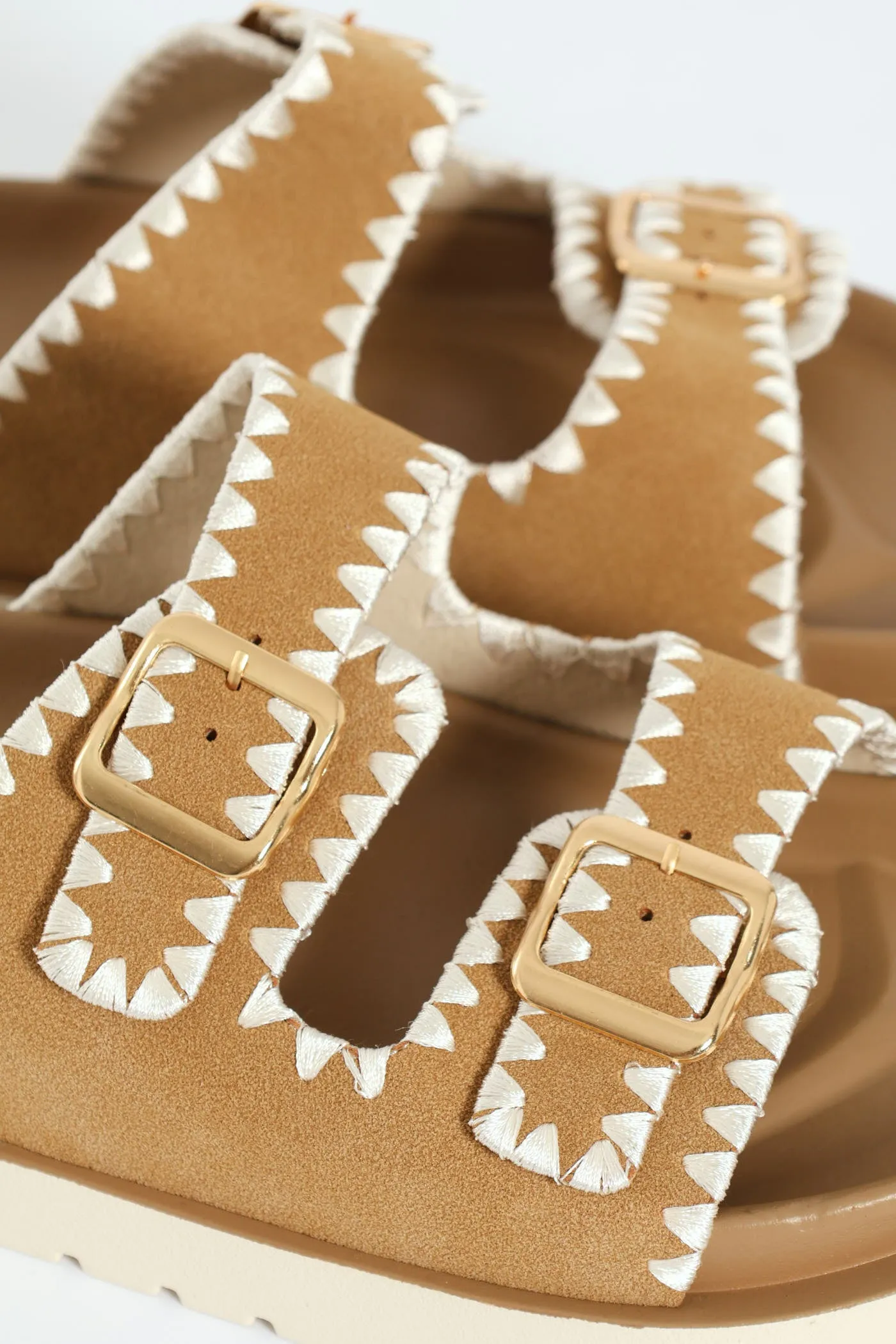 Crochet Stitched Mule With Buckle Detail - Natural sold by Edgars product image thumbnail 3