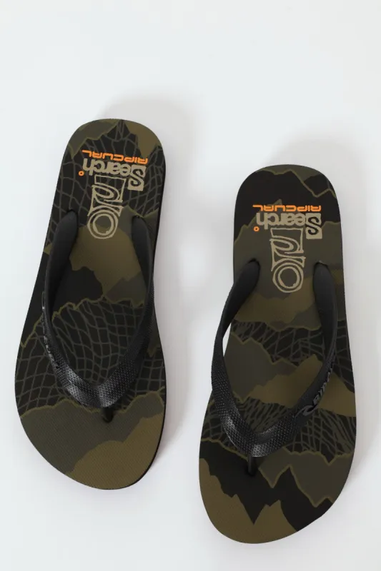 Bloom Open Toe Flip Flop - Olive sold by Edgars