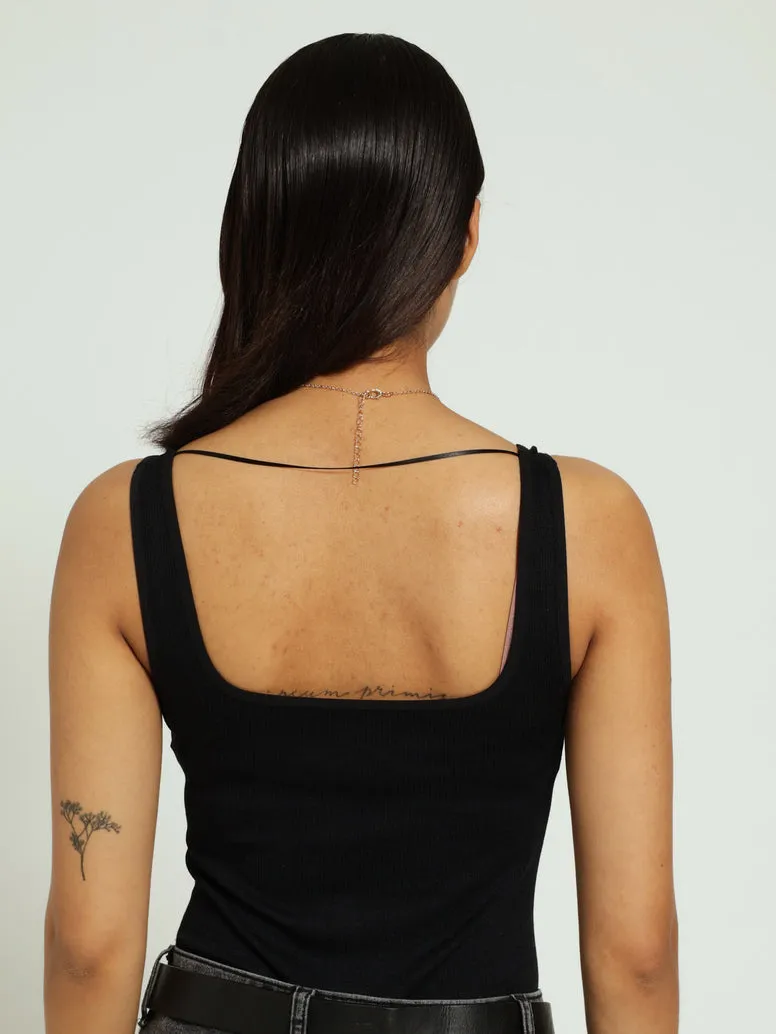 Square Neck Seamless Bodysuit - Black sold by Edgars product image thumbnail 3