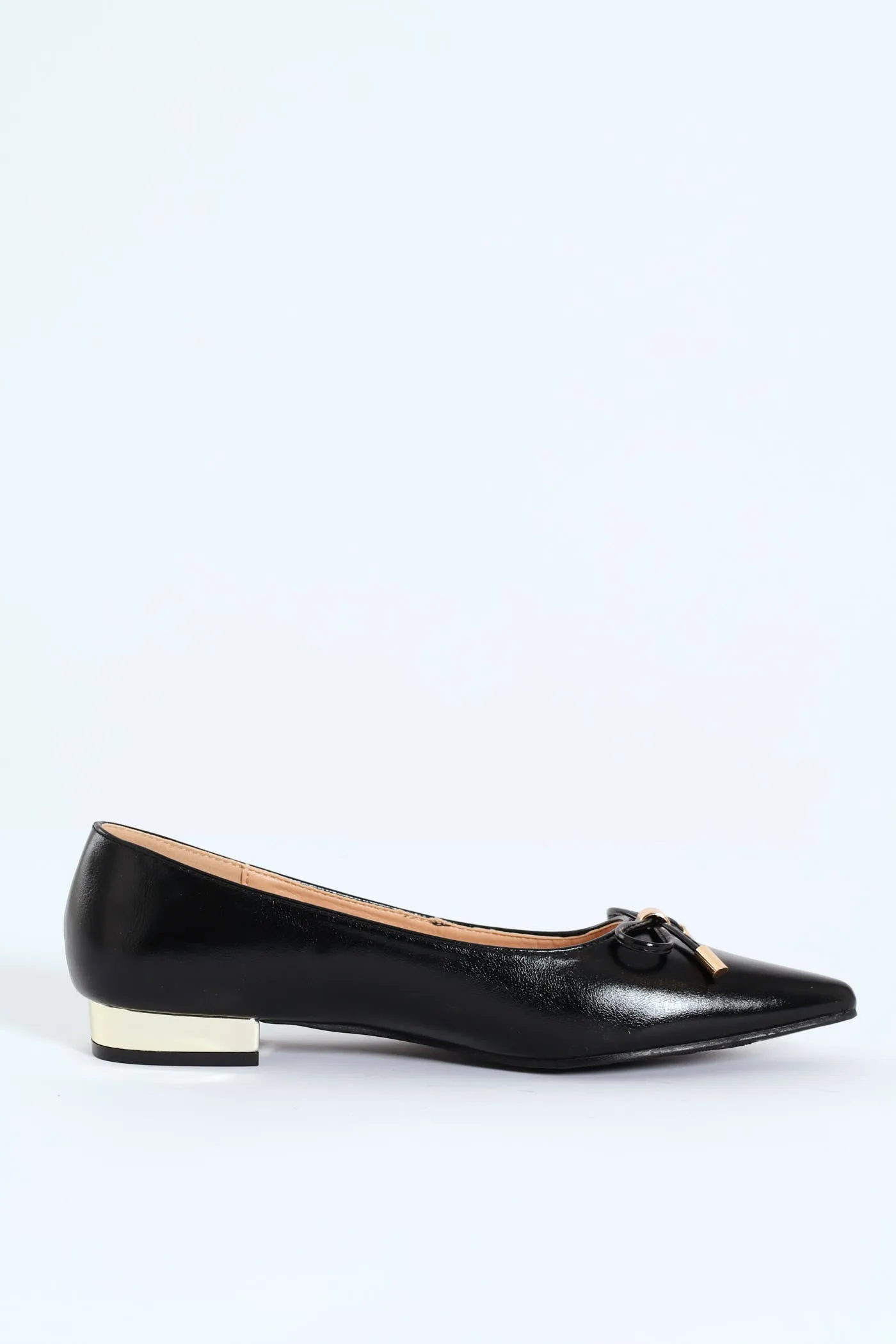 Mirelle 1 Pointed Toe Bow Trim Pump - Black sold by Edgars product image thumbnail 4