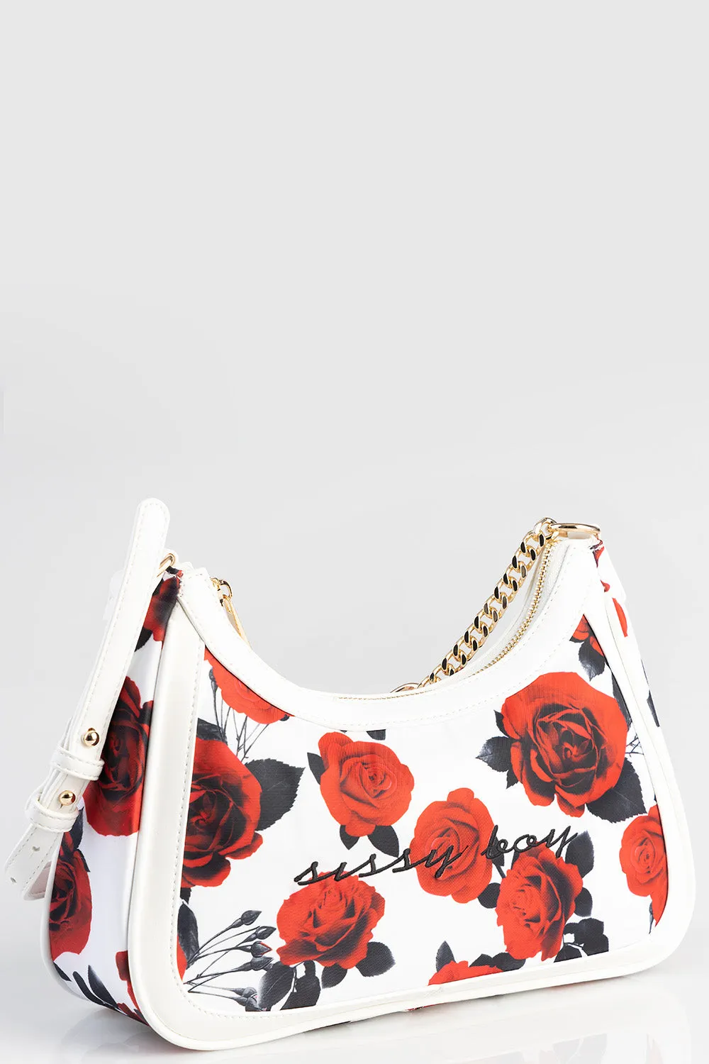 Rose Printed Shoulder Bag - White/Red sold by Edgars product image thumbnail 2