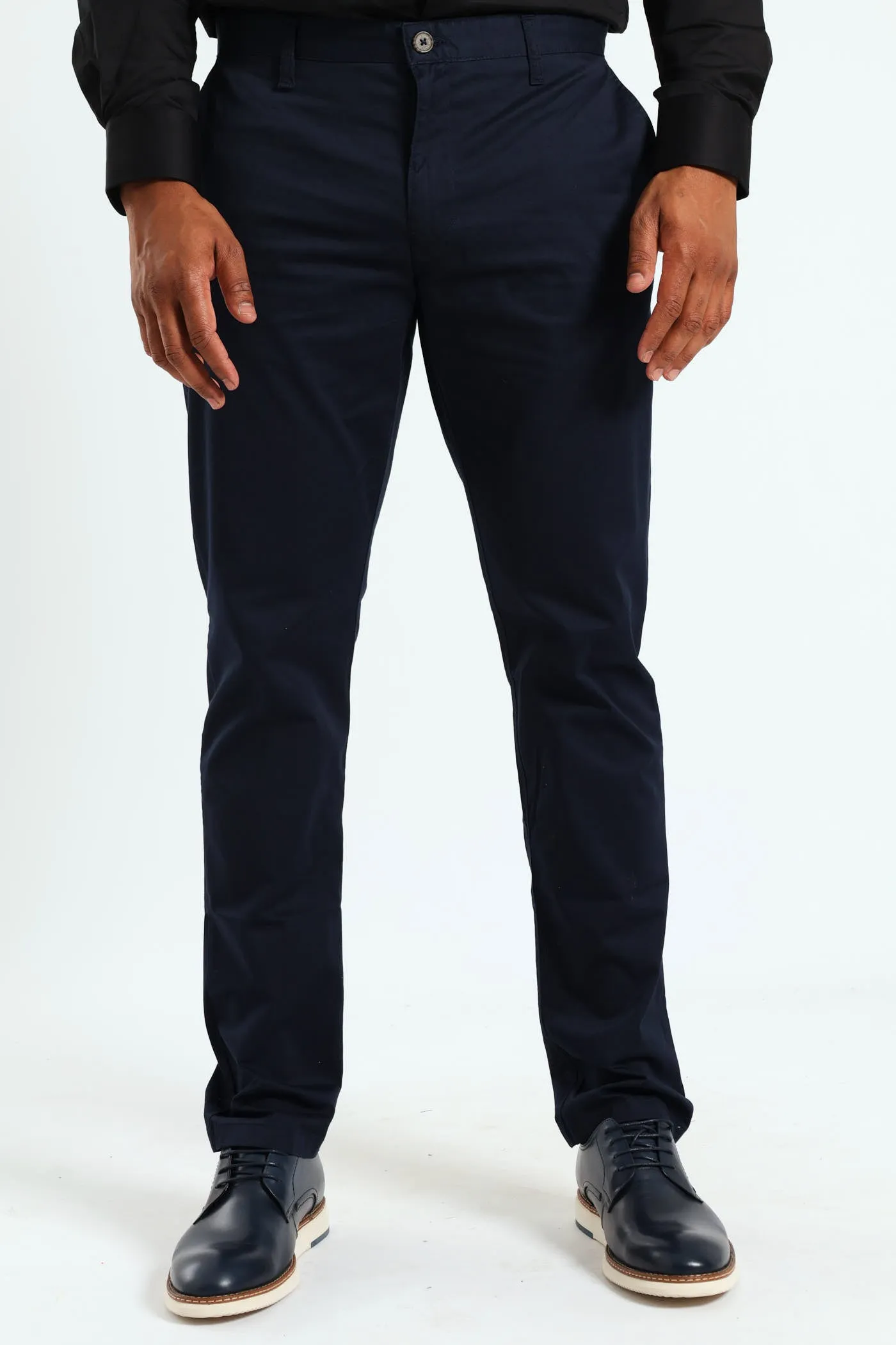 Venice Slim Fit Chino Trousers - Navy sold by Edgars