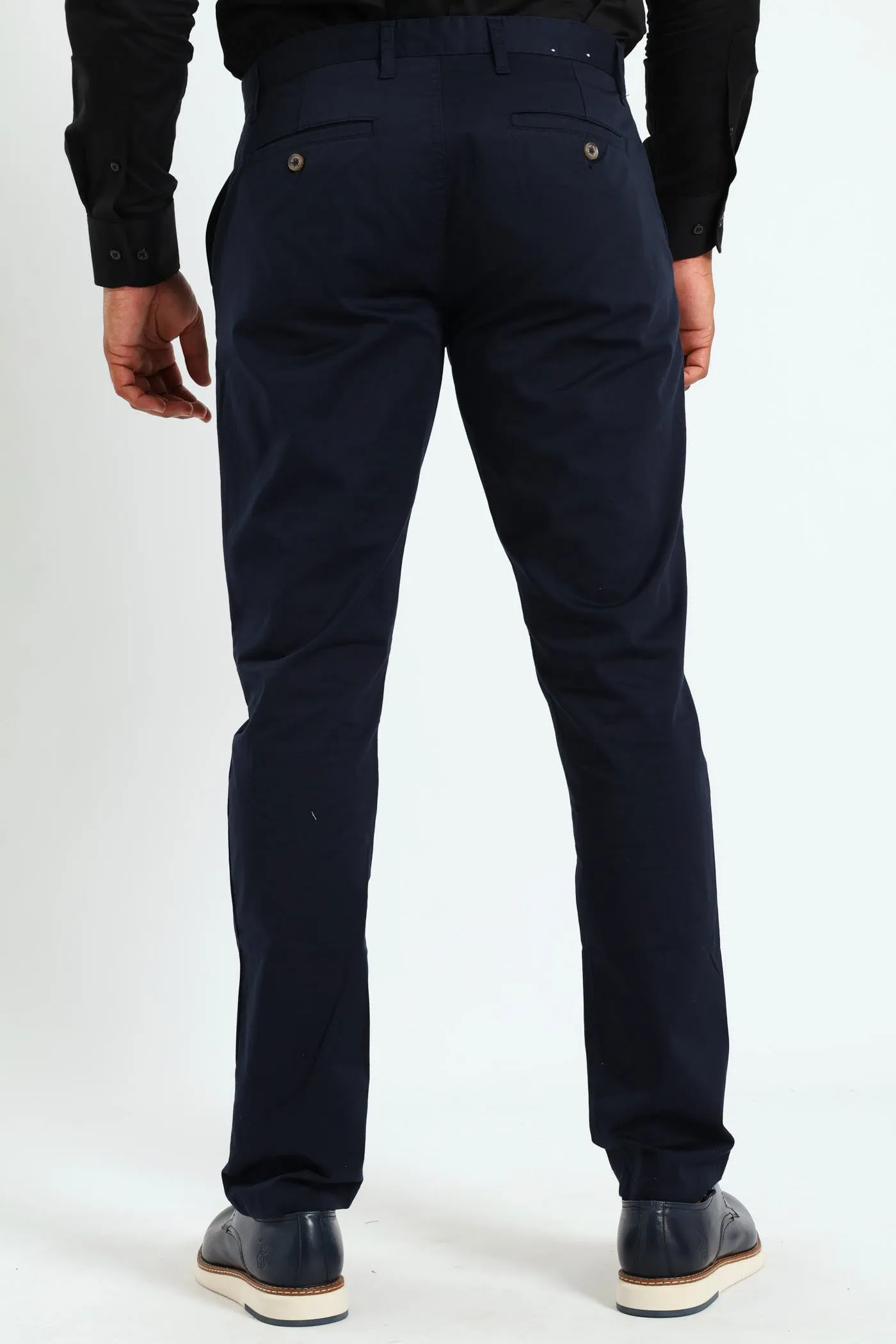 Venice Slim Fit Chino Trousers - Navy sold by Edgars product image thumbnail 2