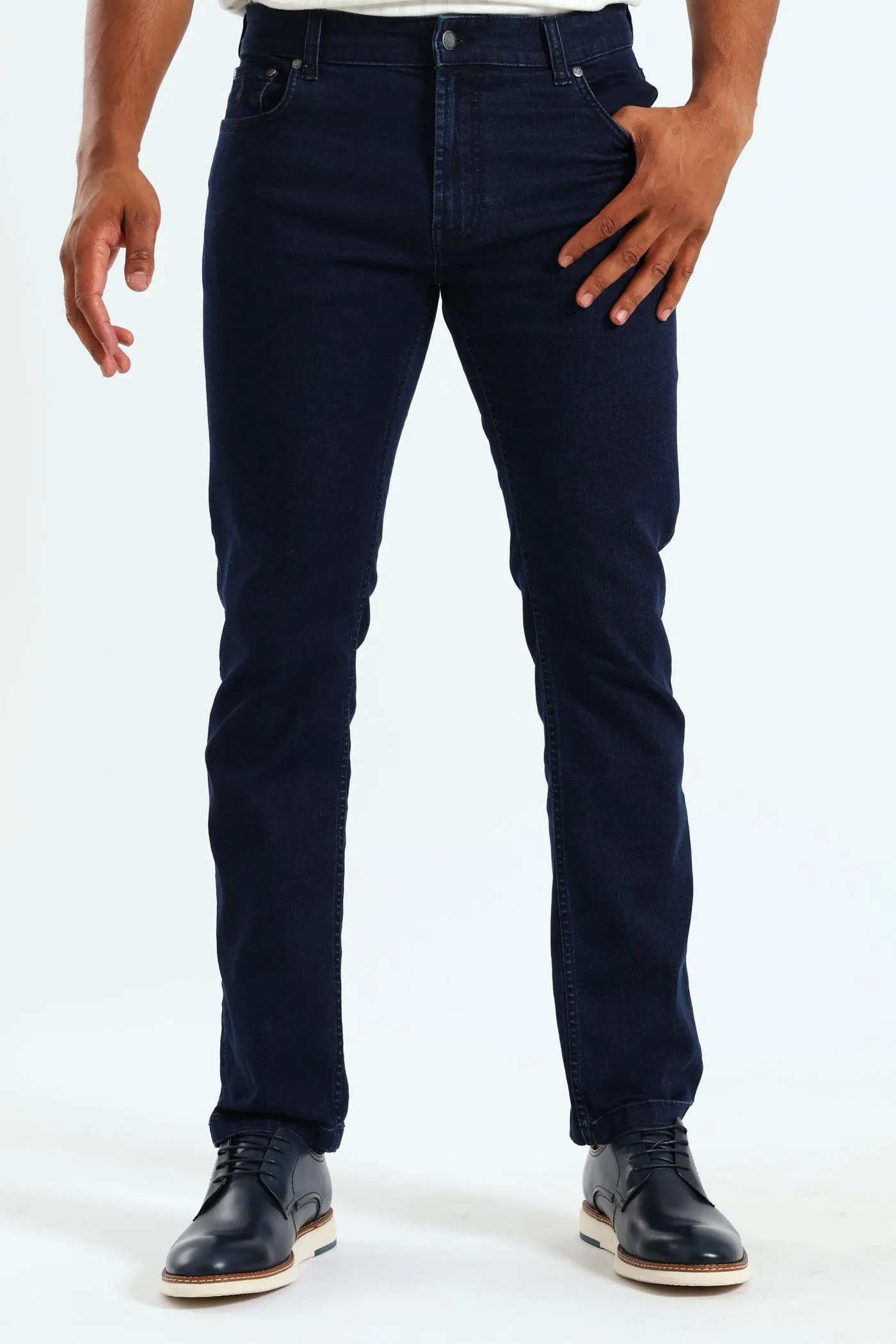 Simon Straight Leg Denim - Blue/Black sold by Edgars