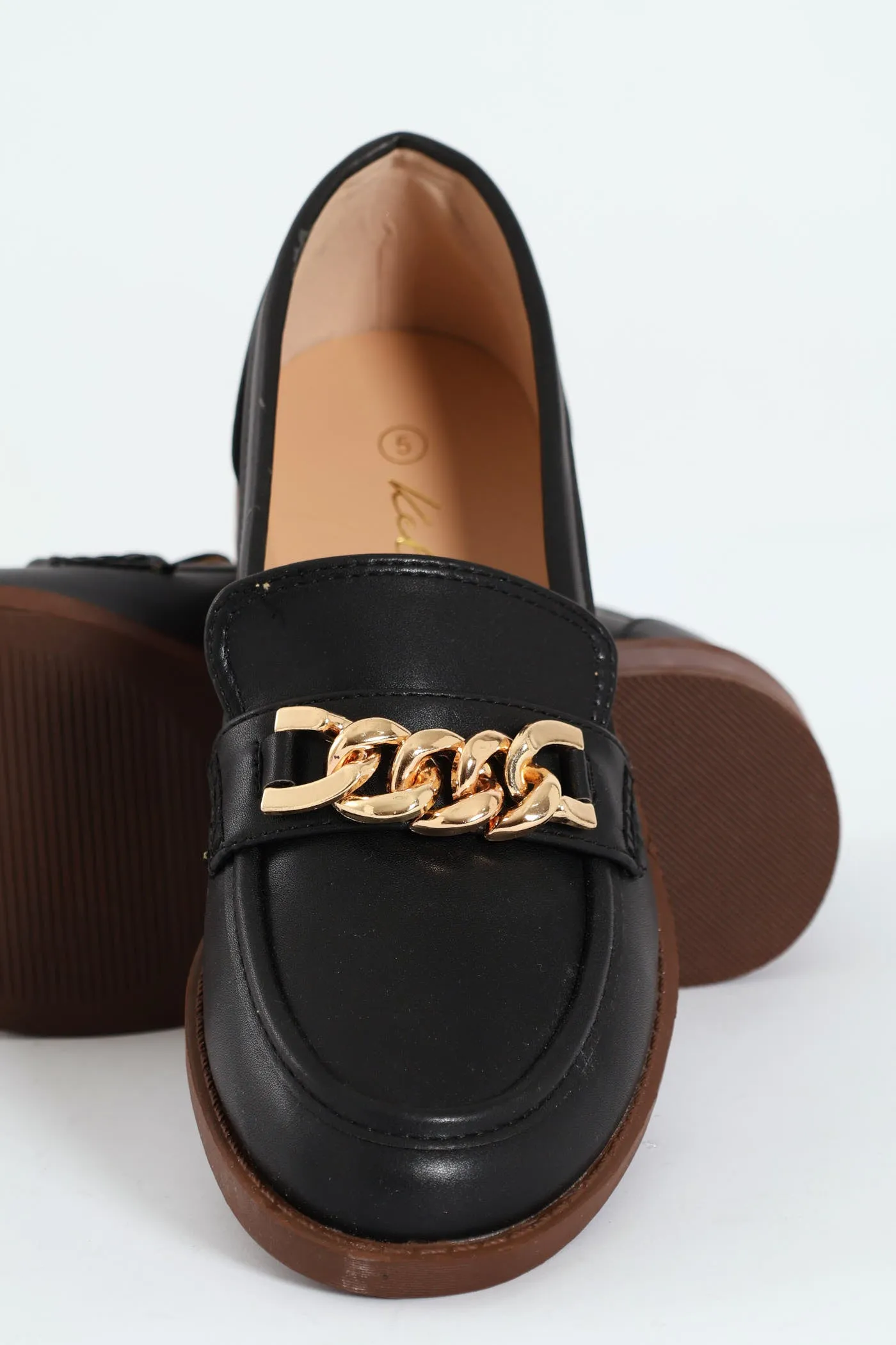 Stack Spray Outsole Loafer With Chain Detail - Black sold by Edgars product image thumbnail 2