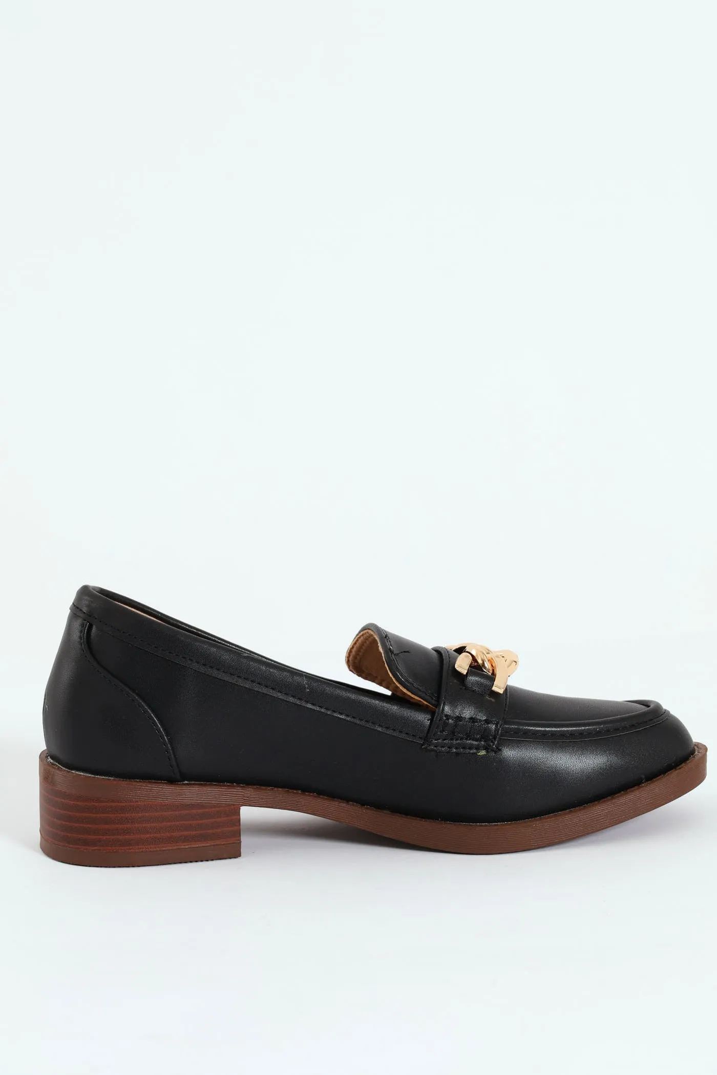 Stack Spray Outsole Loafer With Chain Detail - Black sold by Edgars product image thumbnail 4