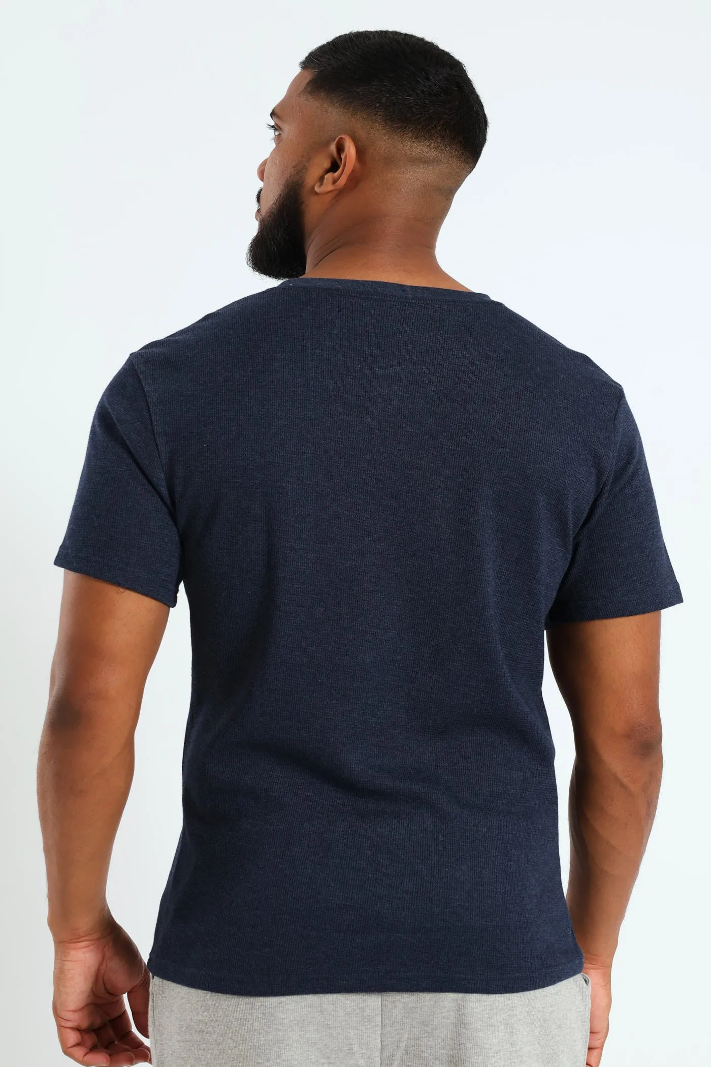 Waffle Henley Sleep Shirt - Navy sold by Edgars product image thumbnail 3