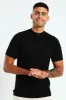 Quarter Zip Knit T-Shirt - Black sold by Edgars