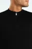 Quarter Zip Knit T-Shirt - Black sold by Edgars