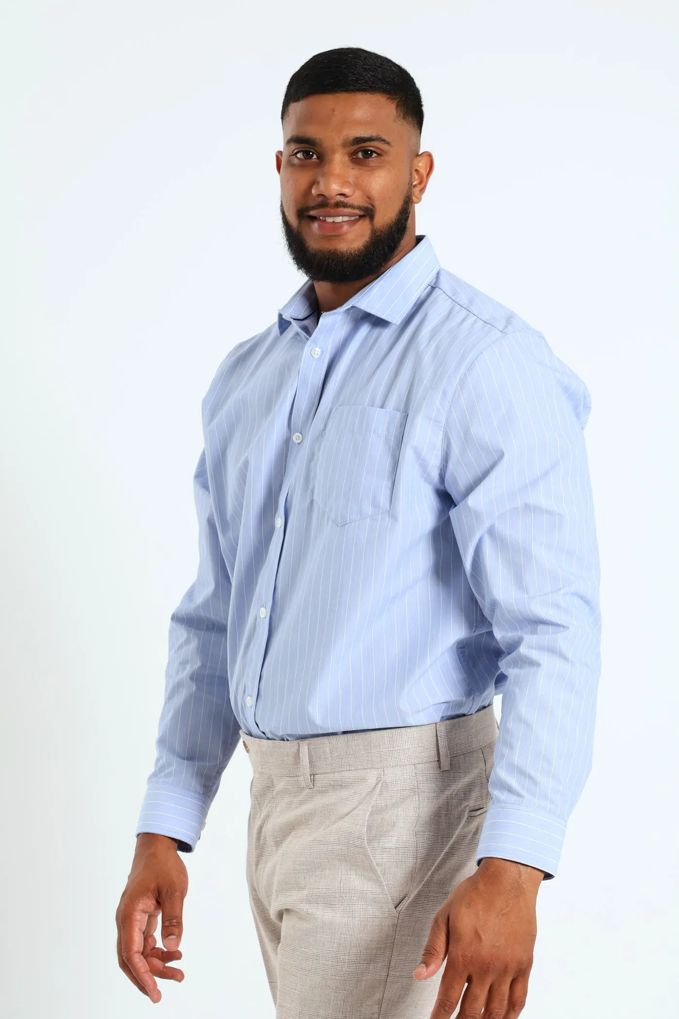 Melange Stripe Shirt - Light Blue sold by Edgars product image thumbnail 2