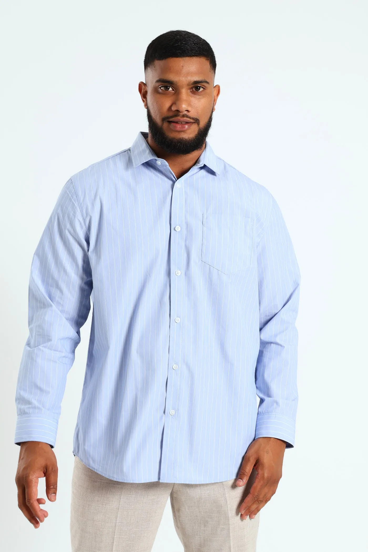 Melange Stripe Shirt - Light Blue sold by Edgars product image thumbnail 4