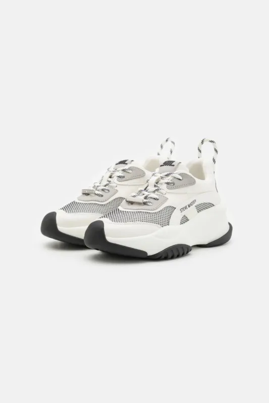 Belissimo Lace Up Sportie Sneaker - White/Grey sold by Edgars