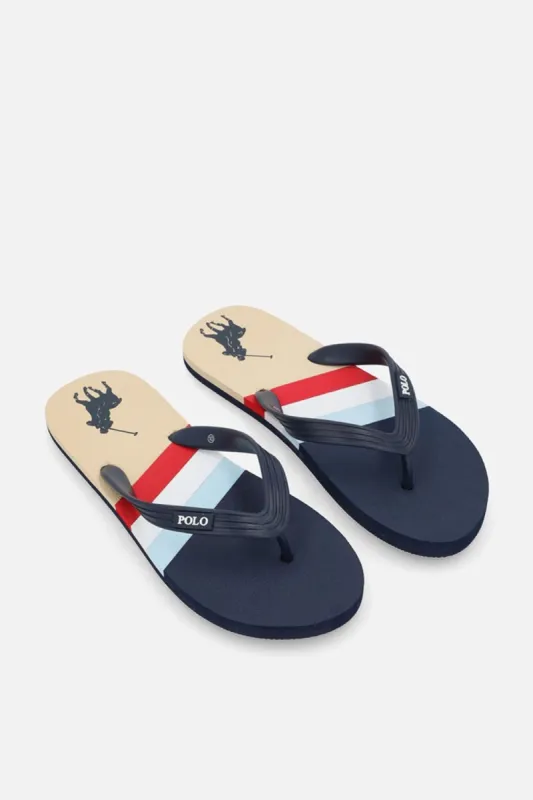 Colourblock Pony Stripe Flip Flop - Navy sold by Edgars