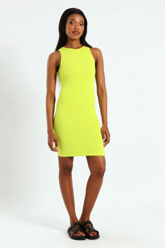 Seamless Racer Dress - Lime sold by Edgars