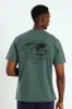 Map Front & Back Print Tee - Fatigue sold by Edgars