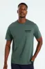 Map Front & Back Print Tee - Fatigue sold by Edgars