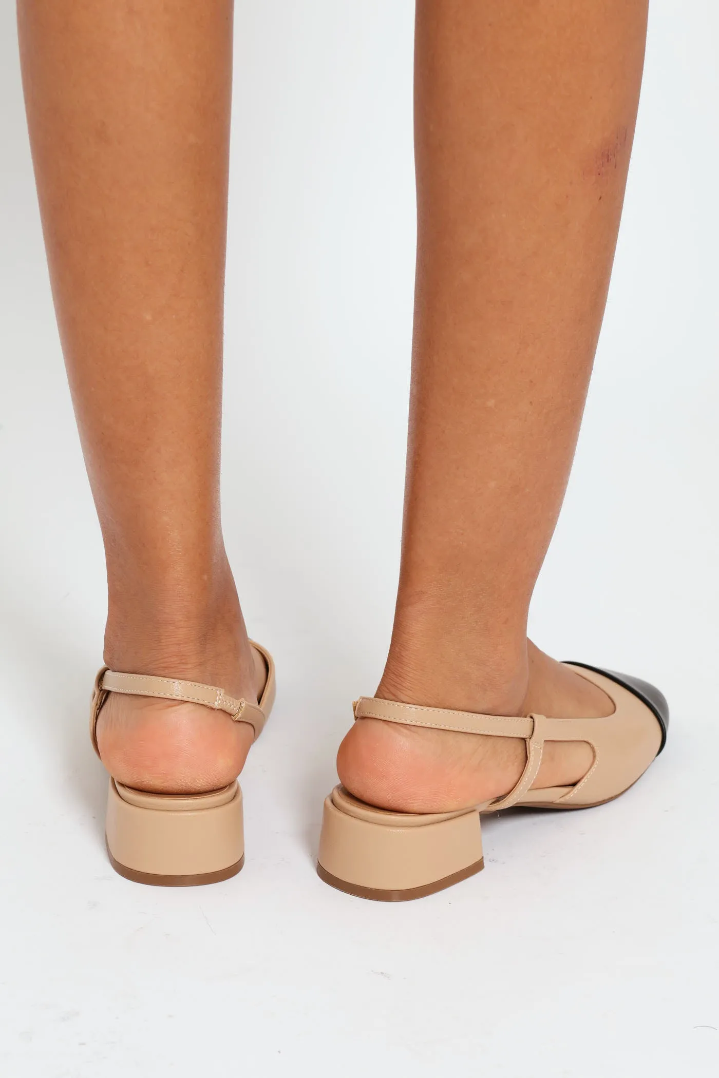 Sofia Pointed Closed Toe Slingback Kitten Heel - Beige sold by Edgars product image thumbnail 2