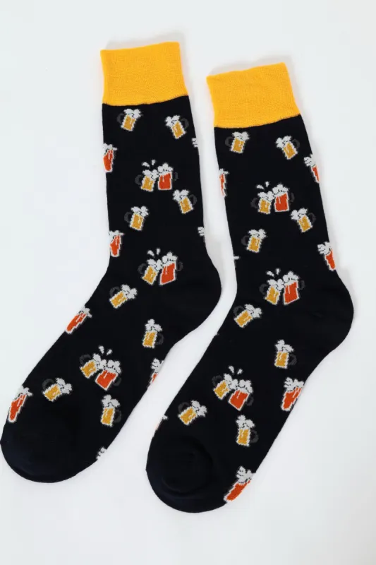 Beers & Happy Socks - Navy sold by Edgars 