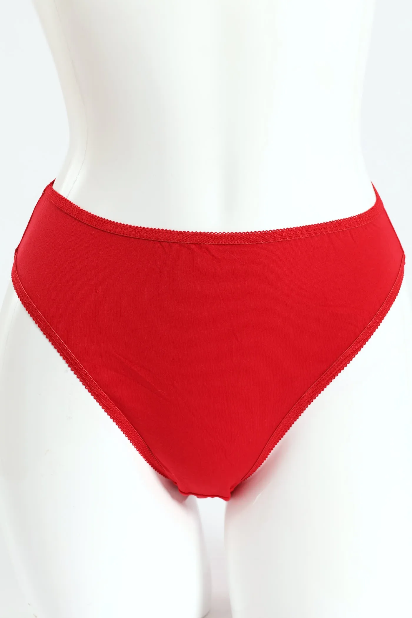 5 Pack Cotton Stretch Hicut Panties - Ditsy/Sage/White/Dot/Red sold by Edgars