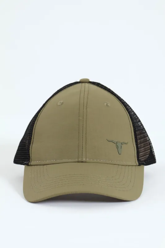 Bull Logo Trucker Hat - Fatigue sold by Edgars