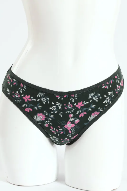 5 Pack Cotton Stretch Bikini Panties - Floral/Grey Melange/Ditsy/White sold by Edgars