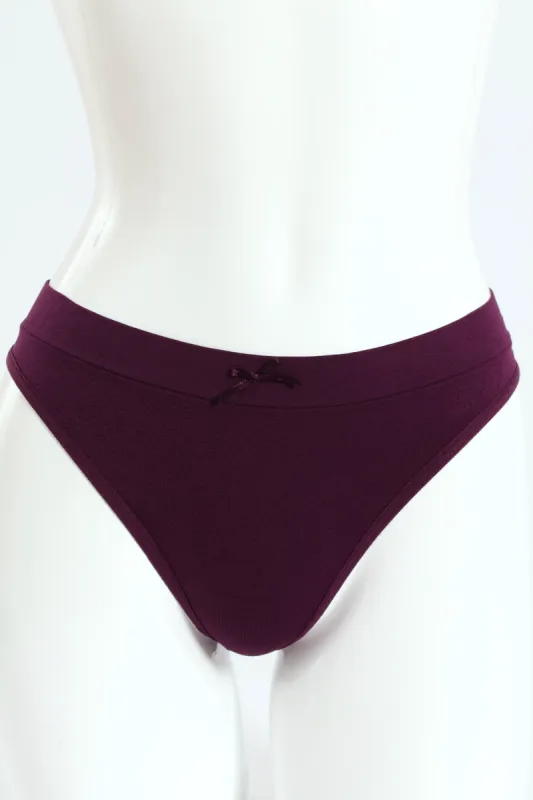 3 Pack Seamless Thong Panties - Wine/Navy/Slate sold by Edgars 
