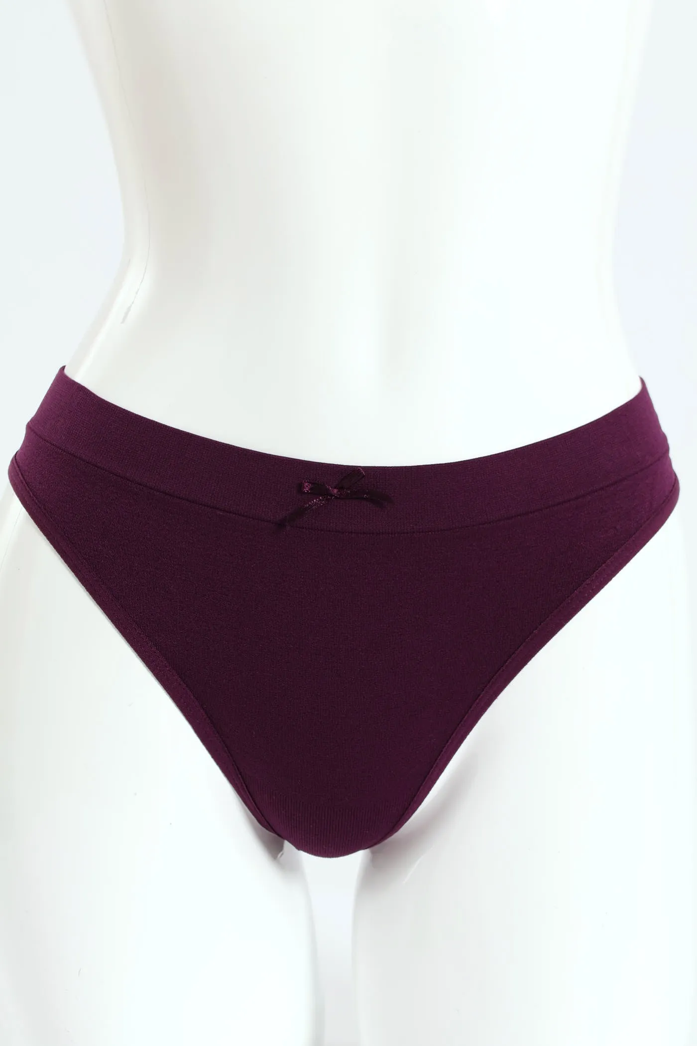 3 Pack Seamless Thong Panties - Wine/Navy/Slate sold by Edgars