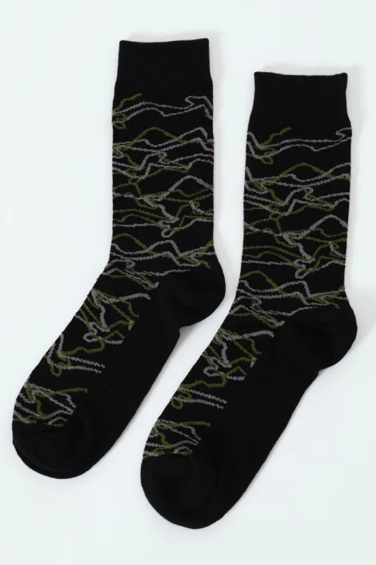 Single Camo Anklet Socks - Black sold by Edgars