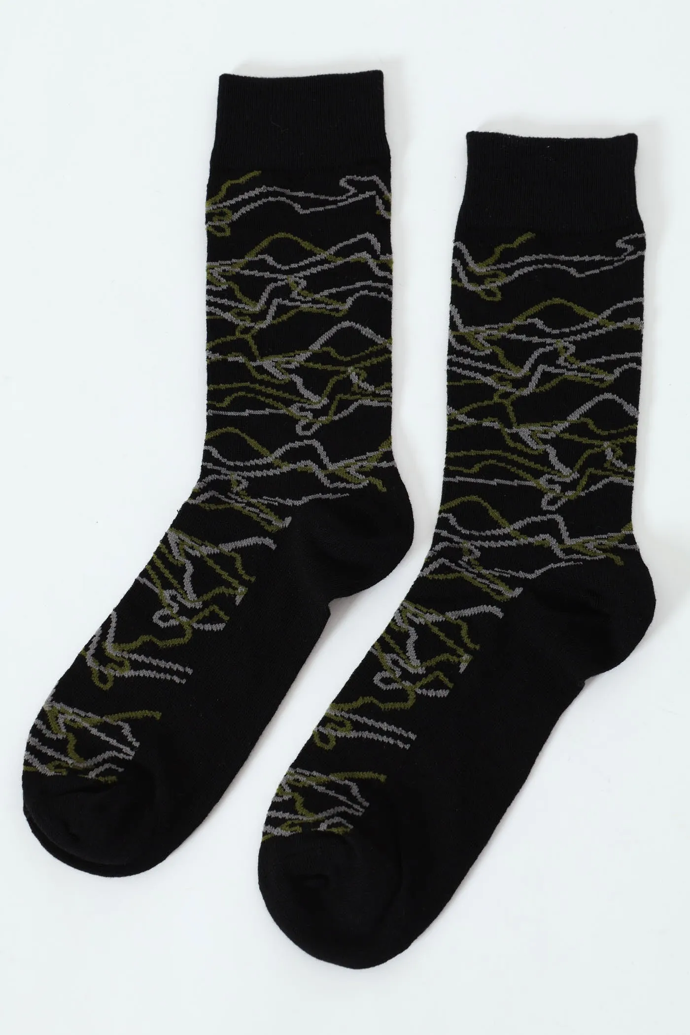 Single Camo Anklet Socks - Black sold by Edgars