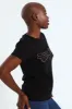 Regular Fit Colorful Bling Logo Top - Black sold by Edgars