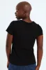 Regular Fit Colorful Bling Logo Top - Black sold by Edgars