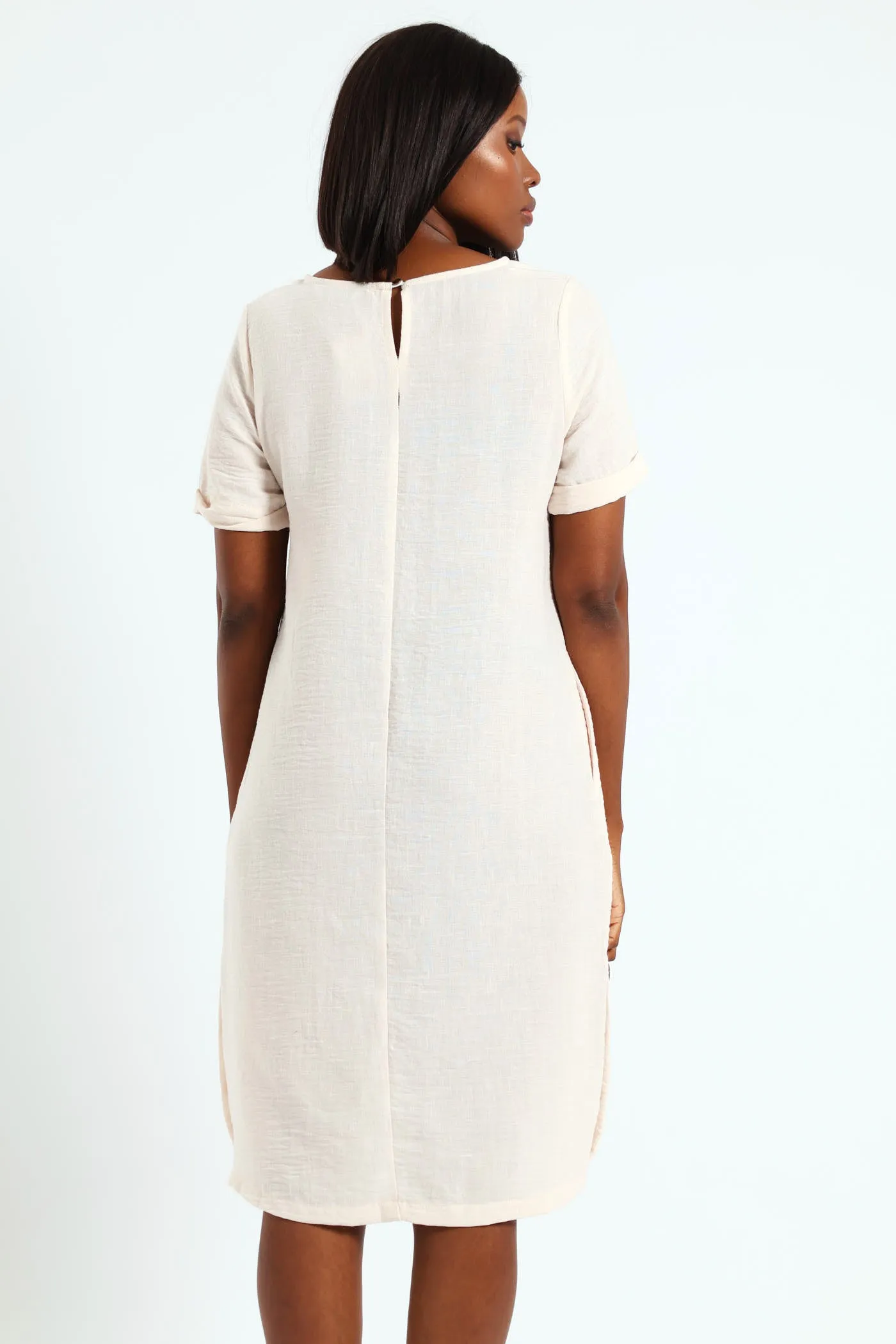 Popover Dress With Buttons - Cream sold by Edgars product image thumbnail 3