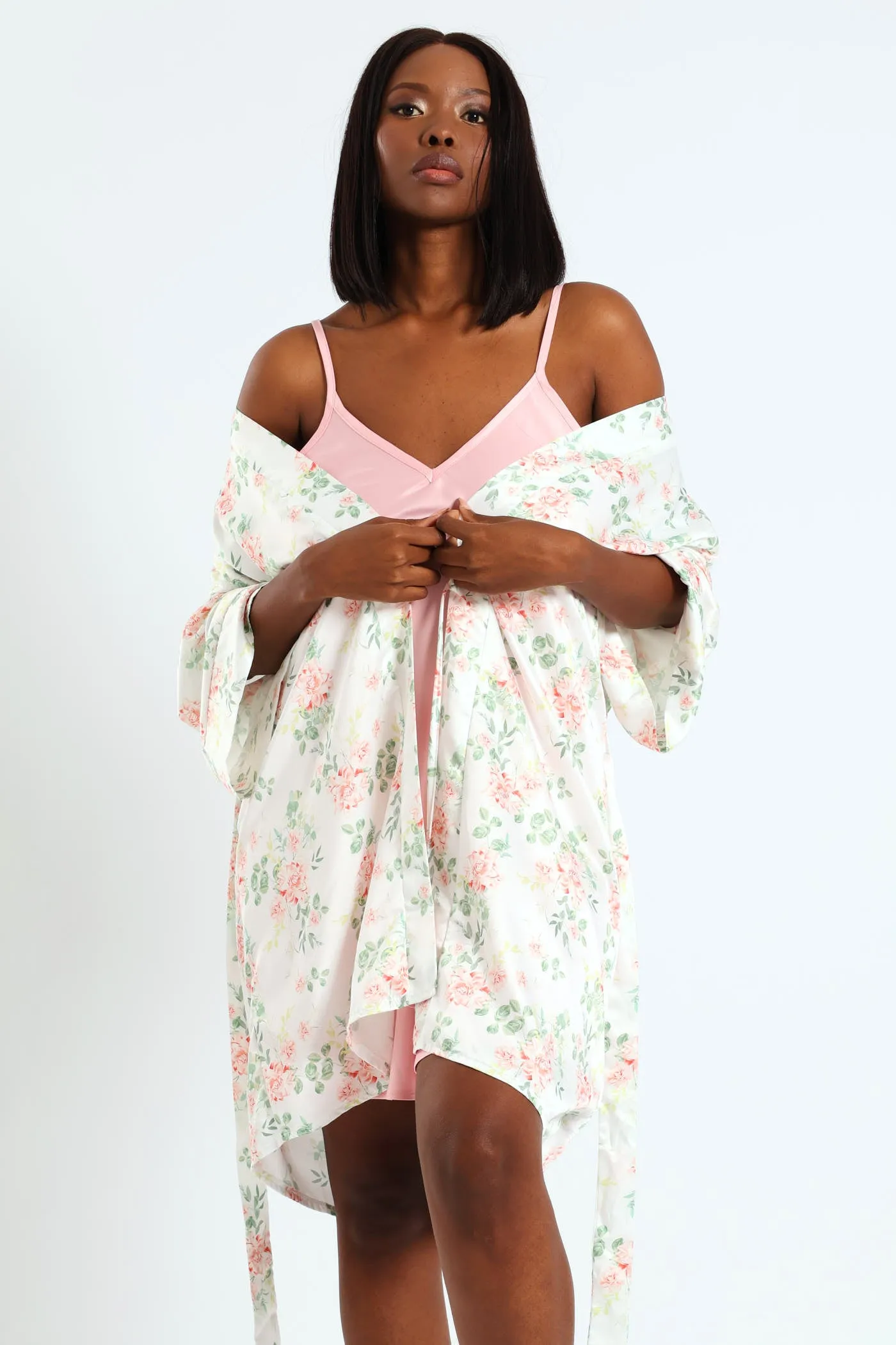 Gown & Floral Chemise Sleep Set - White/Pink sold by Edgars product image thumbnail 5