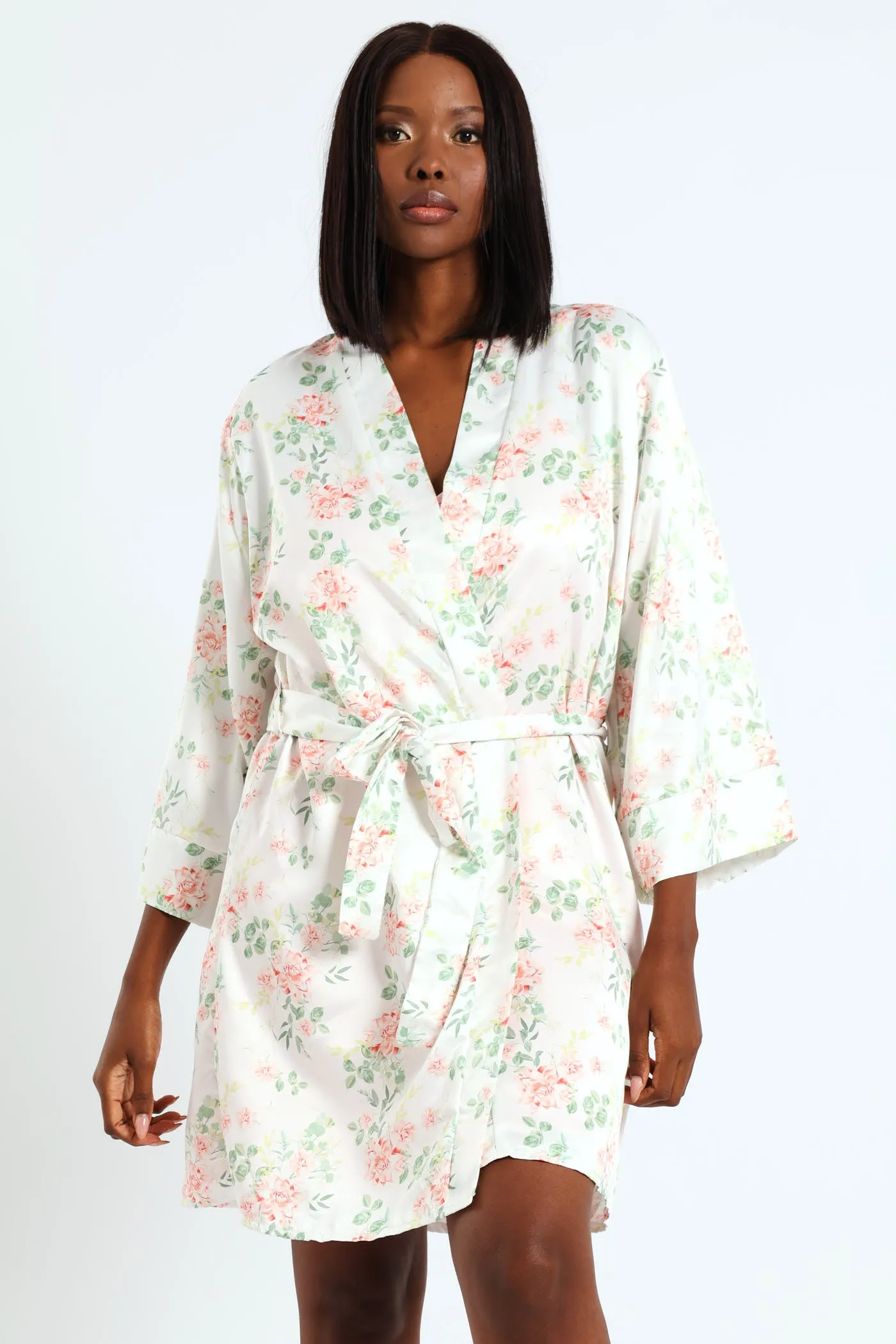Gown & Floral Chemise Sleep Set - White/Pink sold by Edgars product image thumbnail 2