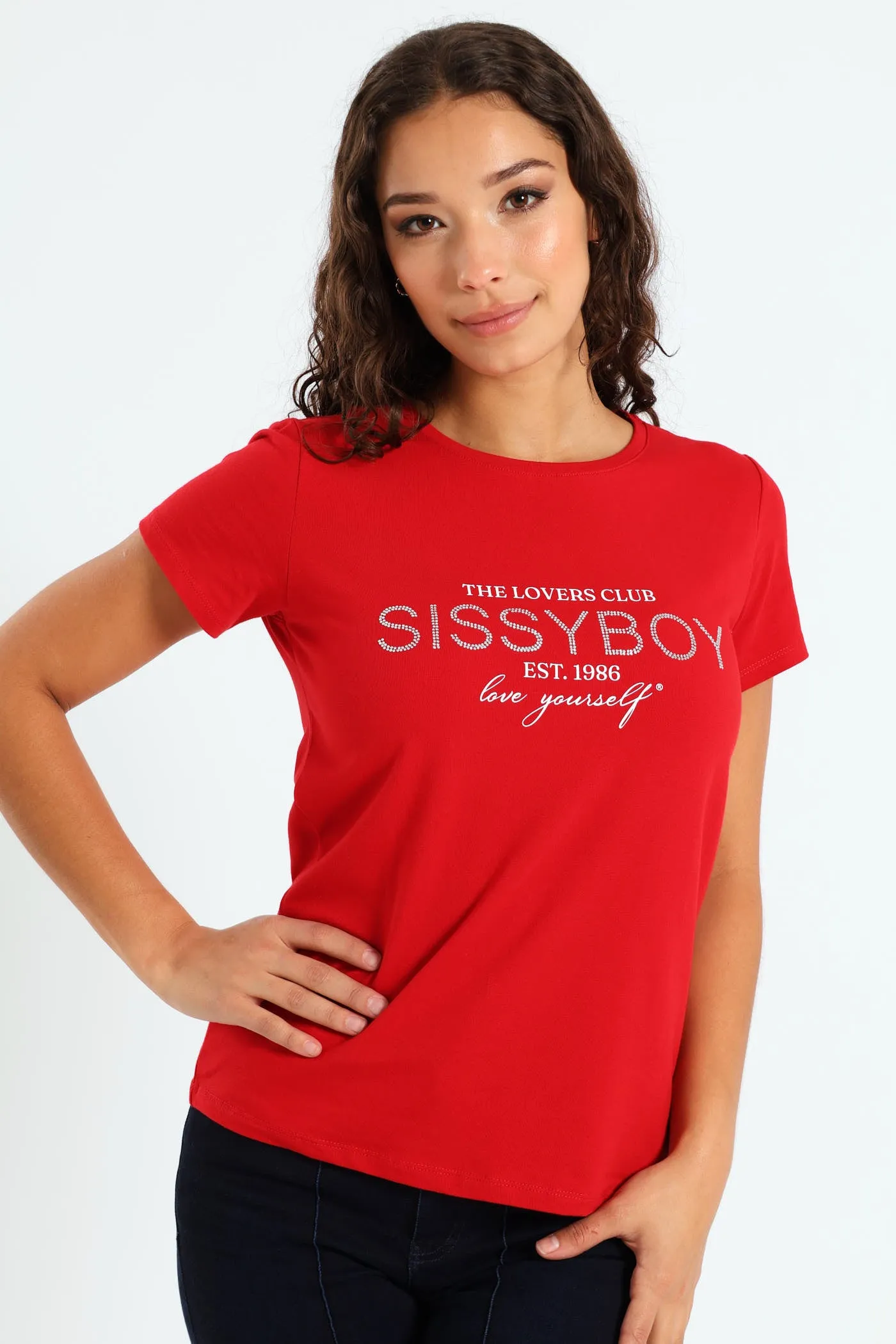 Regular Fit Multi-Technique Logo Top - Red sold by Edgars