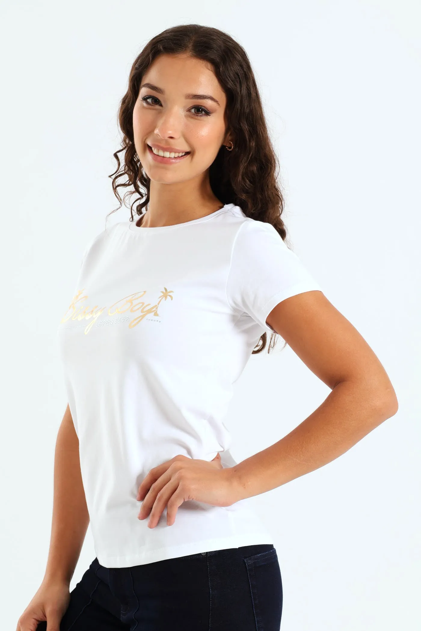 Multi-Technique Regular Fit Logo Top - White sold by Edgars product image thumbnail 2