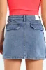 Panel Pocket Mini Skirt - Mid Blue sold by Edgars