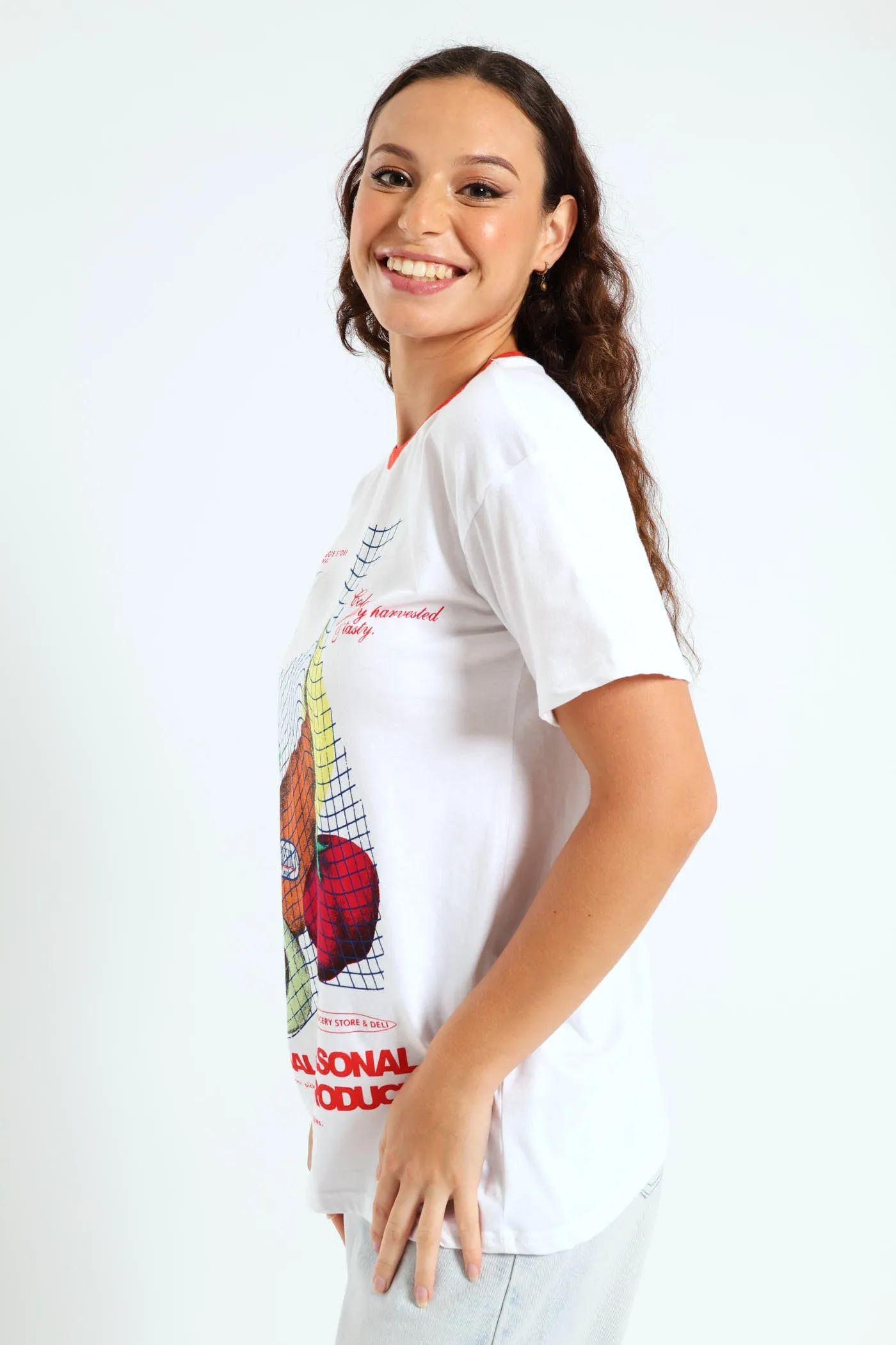 Ringer Oversized Tee - White sold by Edgars product image thumbnail 2